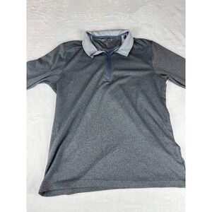 Maelreg Polo Shirt Mens XL Gray Stretch Golf Performance Quarter Zip Pullover